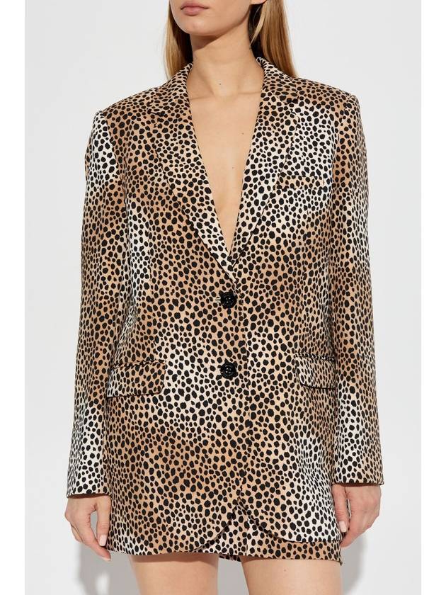 Michael Michael Kors Blazer With Animal Print, Women's, Beige - MICHAEL KORS - BALAAN 3