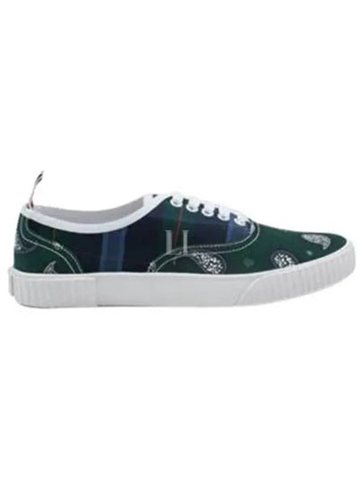 Tartan Paisley Twill Heritage Men's Low Top Sneakers - THOM BROWNE - BALAAN 2