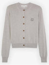 Bold Fox Head Patch Regular Cardigan Grey - MAISON KITSUNE - BALAAN 2