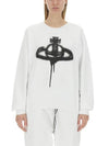 Spray ORB Raglan Sweatshirt White - VIVIENNE WESTWOOD - BALAAN 2