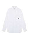 Chest Pocket Foxhead Patch Cotton Poplin Casual Shirt White - MAISON KITSUNE - BALAAN 2