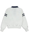 Line PK Sweatshirt Collar Long Sleeve T-Shirt White MCSS24TS2WH - MACKY - BALAAN 3