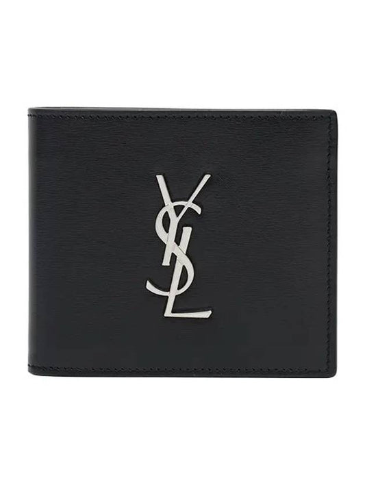 East/West Wallet In Smooth Leather Black - SAINT LAURENT - BALAAN.