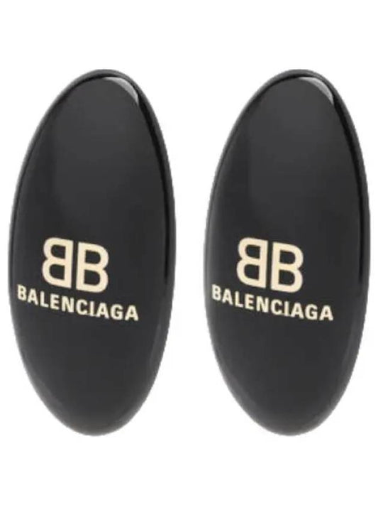 Oval logo plaque earrings - BALENCIAGA - BALAAN 1