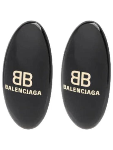 Oval logo plaque earrings - BALENCIAGA - BALAAN 1