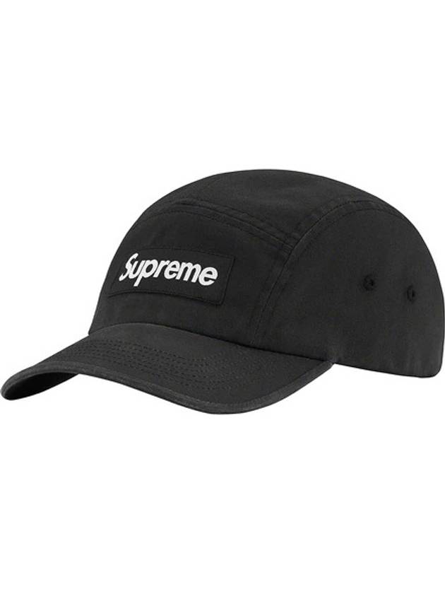 Washed Chino Twill Camp Cap Black - SUPREME - BALAAN 1