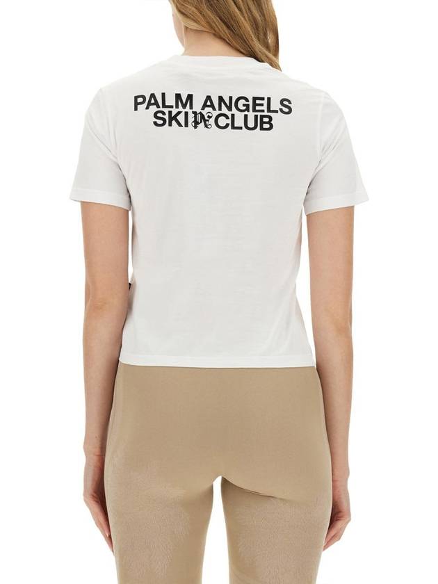 Short Sleeve T-Shirt PWAA044 R24JER0020110 WHITE - PALM ANGELS - BALAAN 4