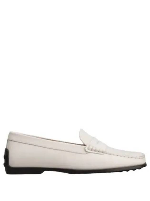 Women's City Gommino Leather Driving Shoes White - TOD'S - BALAAN 2