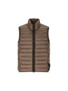 Loom Woven Chambers Recycled Nylon Down TC Vest Brown - STONE ISLAND - BALAAN 1