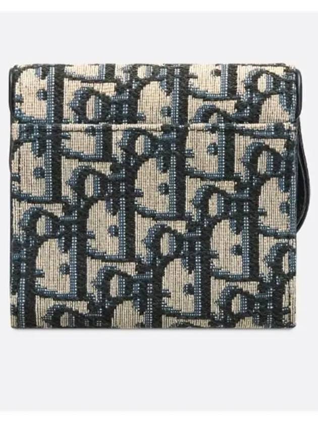 Saddle Lotus Wallet Blue  Oblique Jacquard - DIOR - BALAAN 6