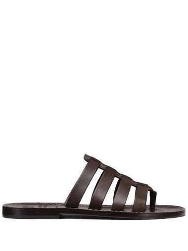 Cage Leather Sandals MZUELBM314C8894 - BRUNELLO CUCINELLI - BALAAN 1