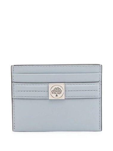 Micro Classic Grain Tree Slip Card Wallet Poplin Blue - MULBERRY - BALAAN 1