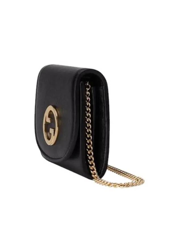 Blondie Medium Chain Strap Half Wallet Black - GUCCI - BALAAN 3