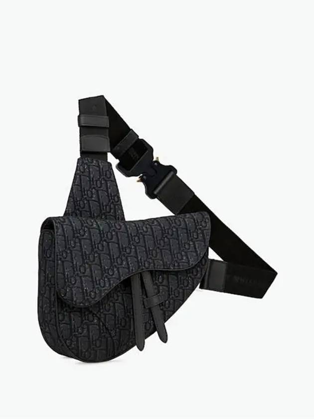 Homme Oblique Saddle Belt Bag Black - DIOR - BALAAN 3