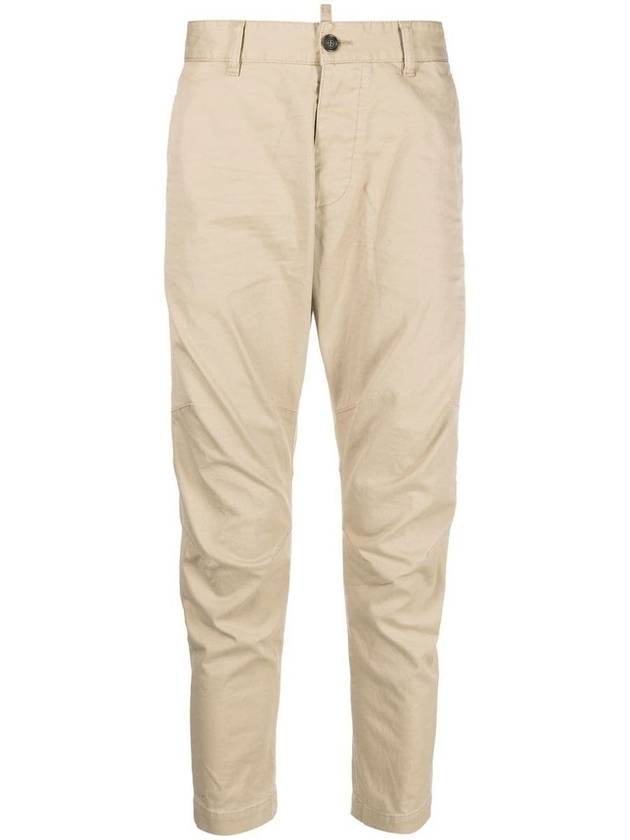 Cotton Sexy Straight Chino Pants Beige - DSQUARED2 - BALAAN 2