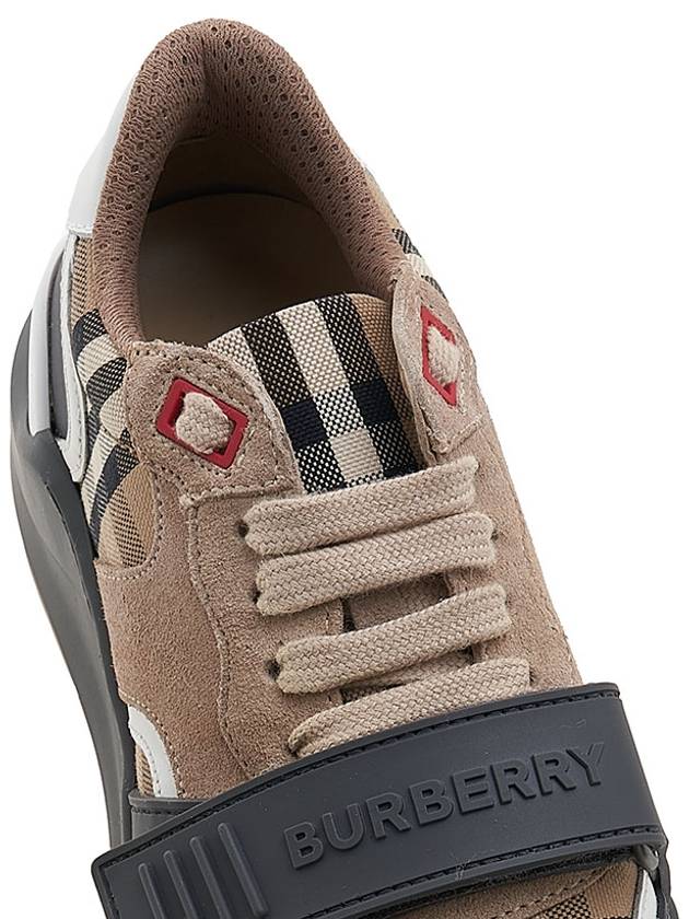 Ramsley Vintage Check Low Top Sneakers Grey Beige - BURBERRY - BALAAN 9