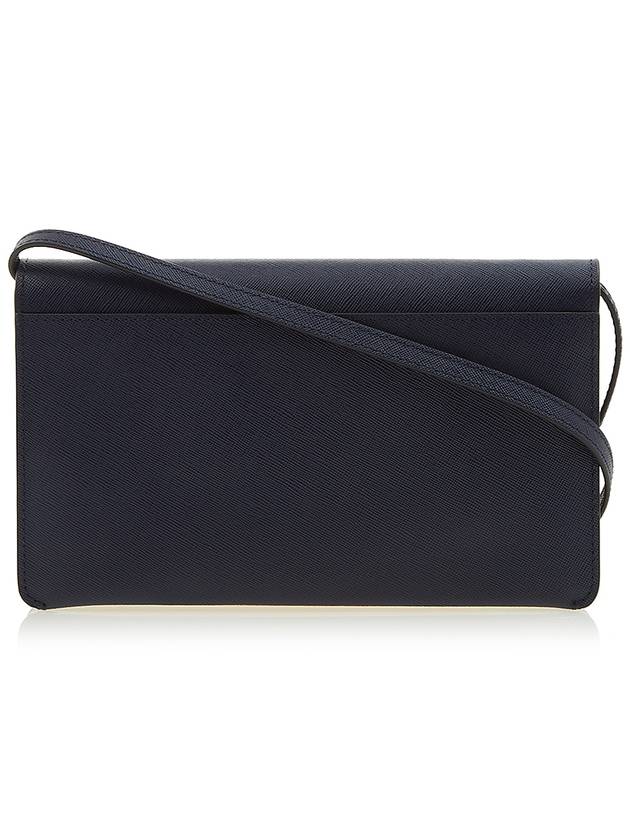 Color Block Saffiano Trunk Cross Bag Navy - MARNI - BALAAN 4