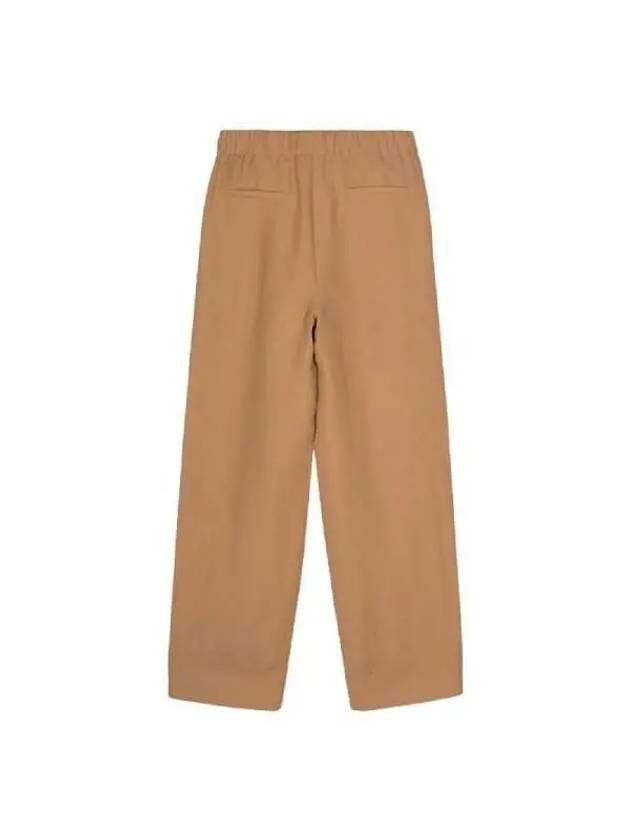 Viscose Linen Jogging Track Pants Beige - FABIANA FILIPPI - BALAAN 3