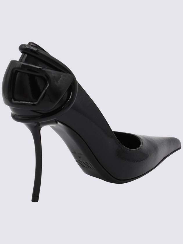 Diesel Black Leather Pumps - DIESEL - BALAAN 2