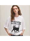 Black Kitten Short Sleeve T-Shirt White - CPGN STUDIO - BALAAN 2