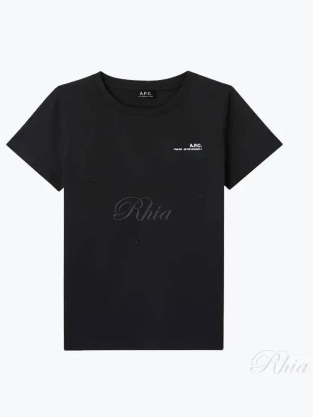 Item Logo Crew Neck Short Sleeve T-Shirt Black - A.P.C. - BALAAN 2