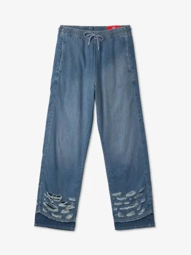 D Martian 0emaf Denim Straight Pants Blue - DIESEL - BALAAN 2