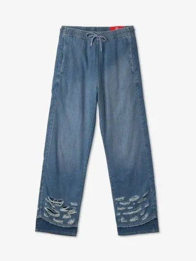 D Martian 0emaf Denim Straight Pants Blue - DIESEL - BALAAN 2