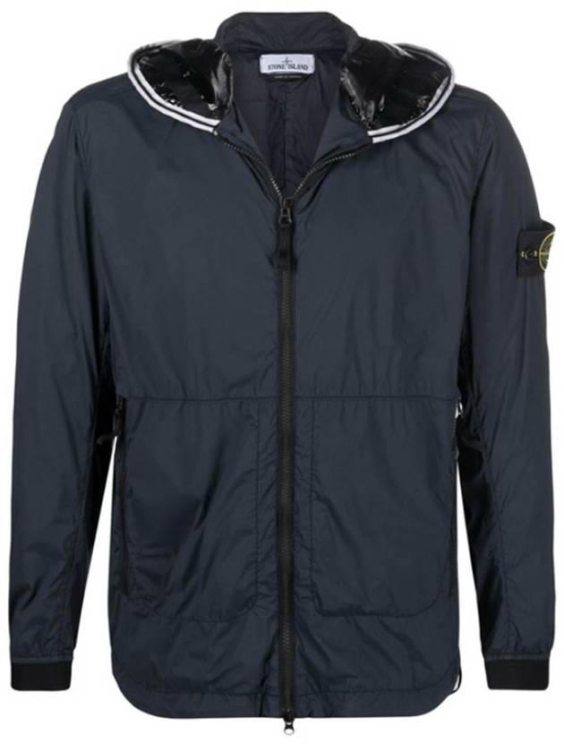 Wappen Patch Skin Touch Nylon Hooded Jacket Navy - STONE ISLAND - BALAAN 2