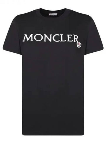 Logo Patch T Shirt Black 8C00011 89AIJ 999 270762 1146546 - MONCLER - BALAAN 1