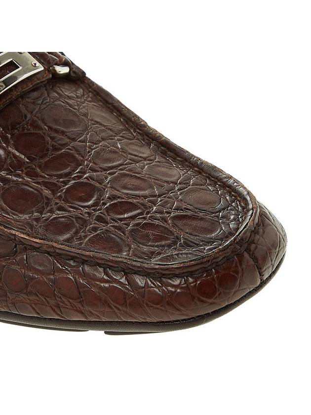 crocodile effect driving shoes - PRADA - BALAAN.