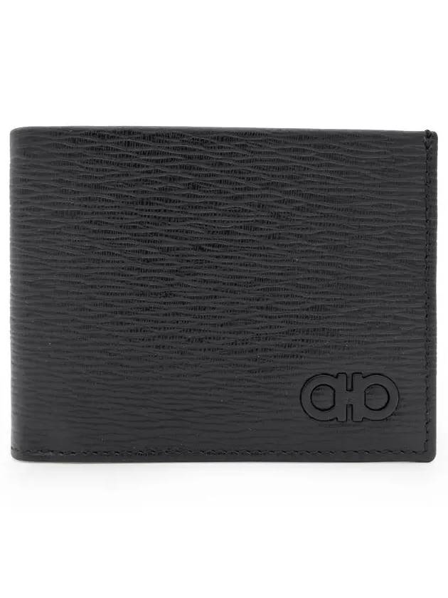 Gancini Half Wallet Black - SALVATORE FERRAGAMO - BALAAN 3