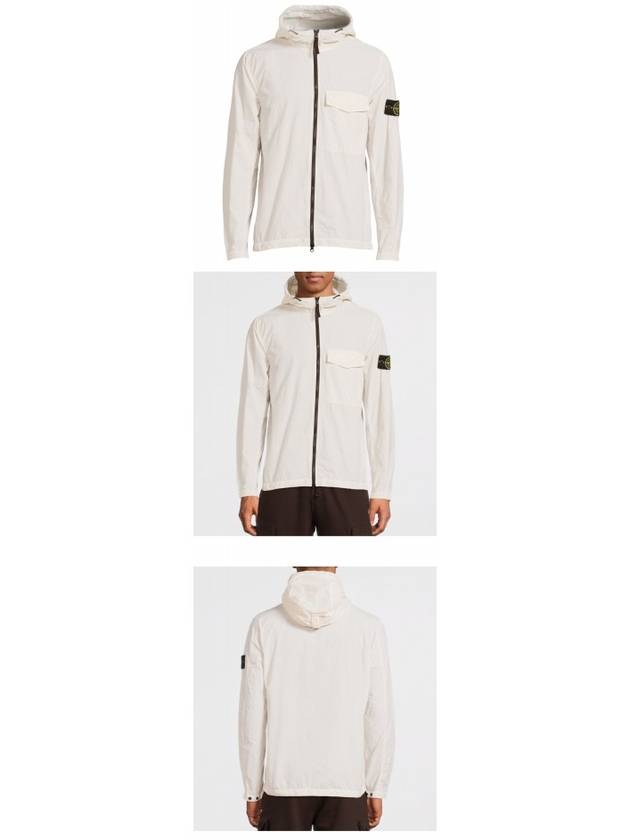 Men's Wappen Patch Naslan Pocket Hooded Jacket Ivory - STONE ISLAND - BALAAN 5