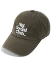 Logo washed ball cap olive - NET SOCIAL CLUB - BALAAN 6