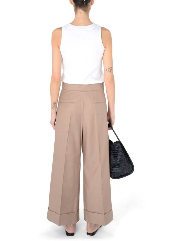 Abba Twill Wide Pants Camel - S MAX MARA - BALAAN 4