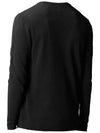 Men's Lens Wappen Crew Neck Knit Top Black - CP COMPANY - BALAAN.