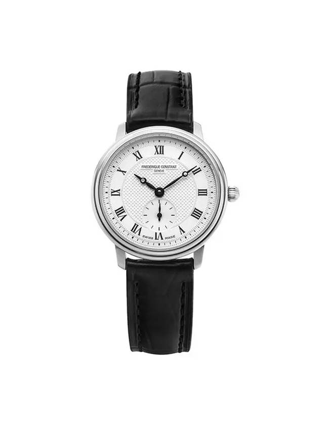 Women’s Classics Slimline Small Seconds Watch Silver Black - FREDERIQUE CONSTANT - BALAAN 2