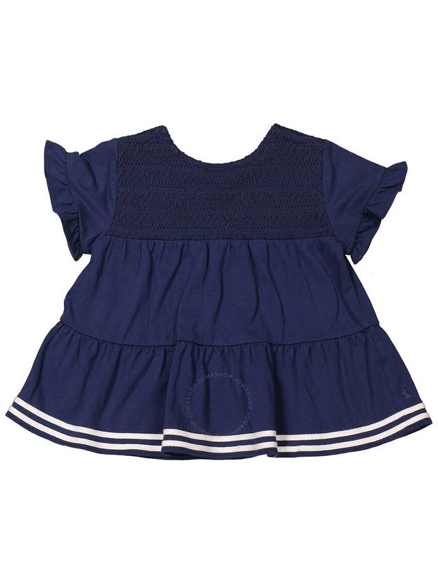 Polo Ralph Lauren Girls Rustic Navy Smocked Tiered Jersey Top, Size 4/4T - POLO RALPH LAUREN - BALAAN 2