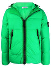 Garment Dyed Crinkle Reps Down Padded Bright Green - STONE ISLAND - BALAAN 2