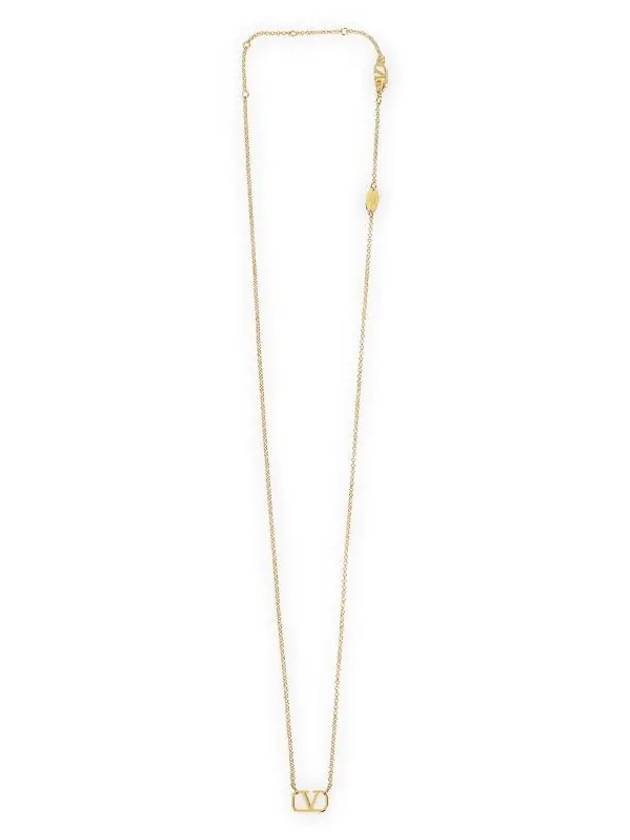 Women's V Logo Signature Metal Necklace Gold - VALENTINO - BALAAN 3