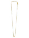 Women's V Logo Signature Metal Necklace Gold - VALENTINO - BALAAN 2