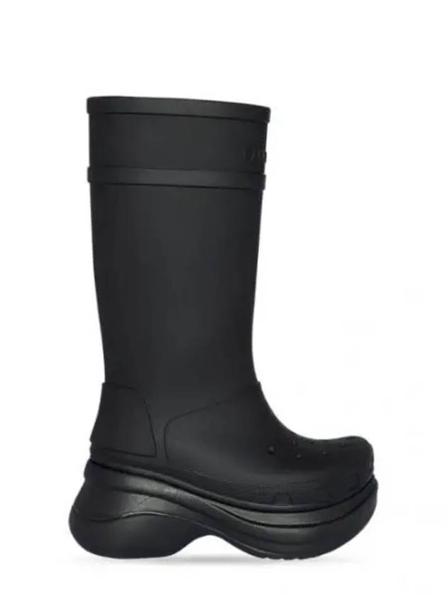 Women's Crocs Rubber Long Boots Black - BALENCIAGA - BALAAN 2