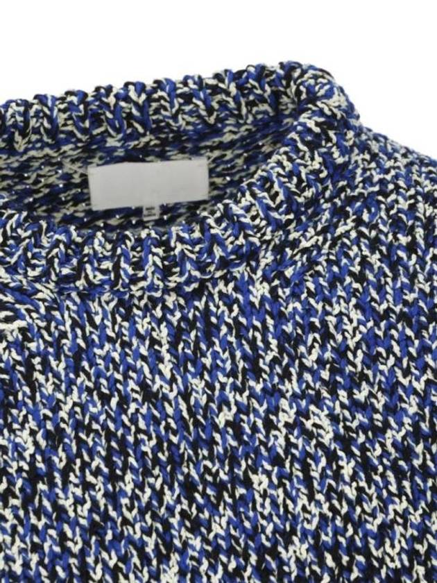 Men's Mouline Effect Wool Blend Knit Top Blue - MAISON MARGIELA - BALAAN 4