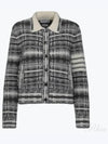 Tartan Check 4 Bar Cardigan Grey - THOM BROWNE - BALAAN 2