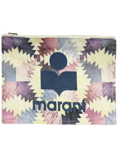 Nettia Logo Print Pouch Bag Purple - ISABEL MARANT - BALAAN 2