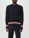 Wool Mohair Long Sleeve Knit Top Navy - THOM BROWNE - BALAAN 2