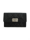 Boy  Flap Card Holder Grained Calfskin Ruthenium Black - CHANEL - BALAAN 2