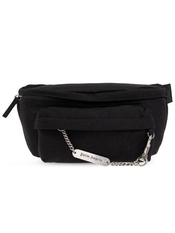 Palm Angels Belt Bag With Logo, Men's, Black - PALM ANGELS - BALAAN 1