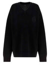 Men's Back Logo V-Neck Knit Top Black - BALENCIAGA - BALAAN 2