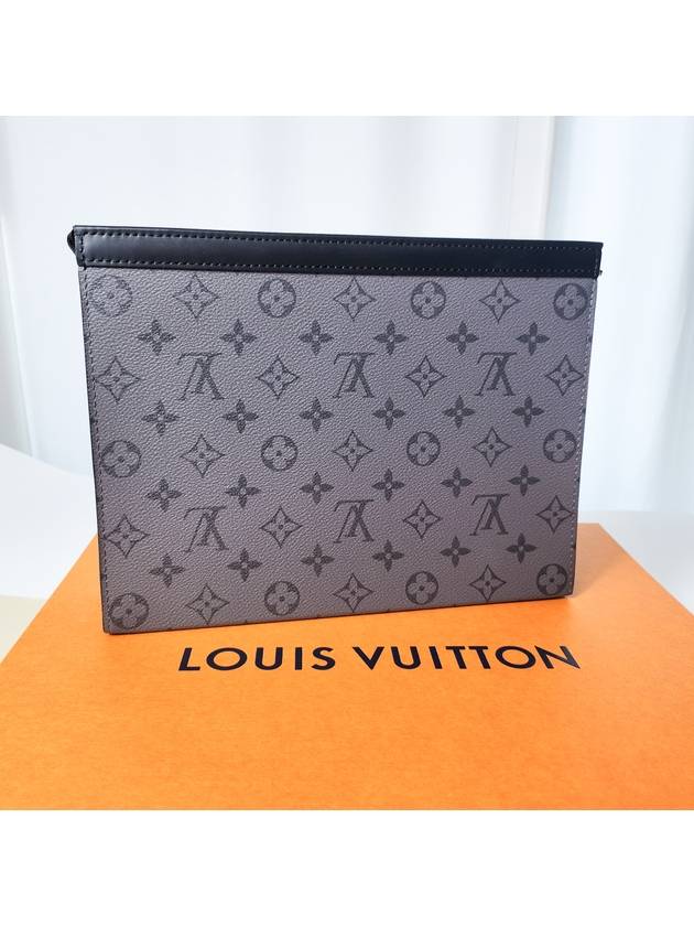 Monogram Eclipse Reverse Pochette Voyage MM Pouch Bag Grey - LOUIS VUITTON - BALAAN 3