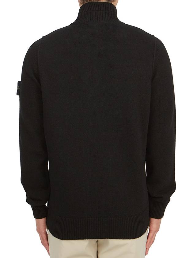 Wappen Patch Button Knit Top Black - STONE ISLAND - BALAAN 5